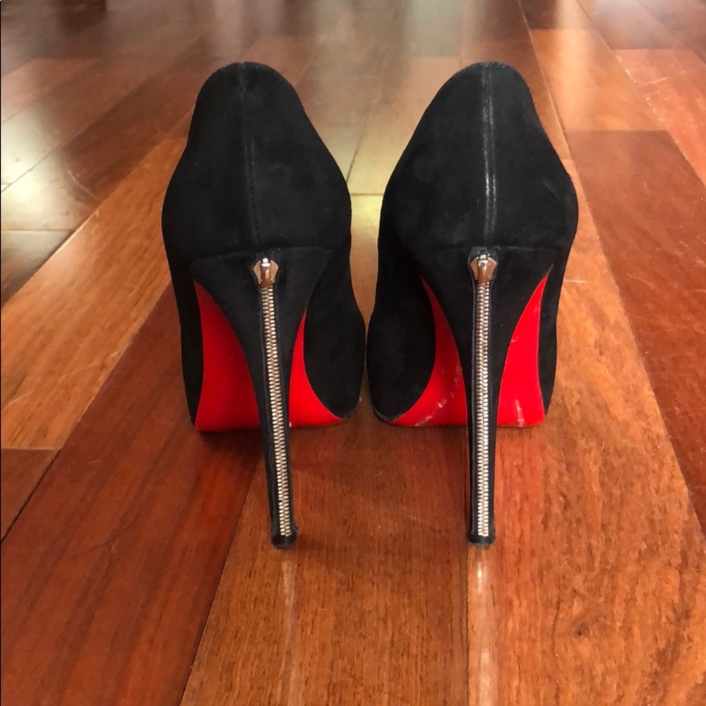 Black suede Christian Louboutin Heels